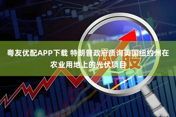 粤友优配APP下载 特朗普政府质询美国纽约州在农业用地上的光伏项目